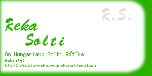 reka solti business card